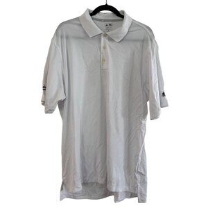 Adidas ClimaLite Golf Polo XL White W/ Nationwide Financial Logo
